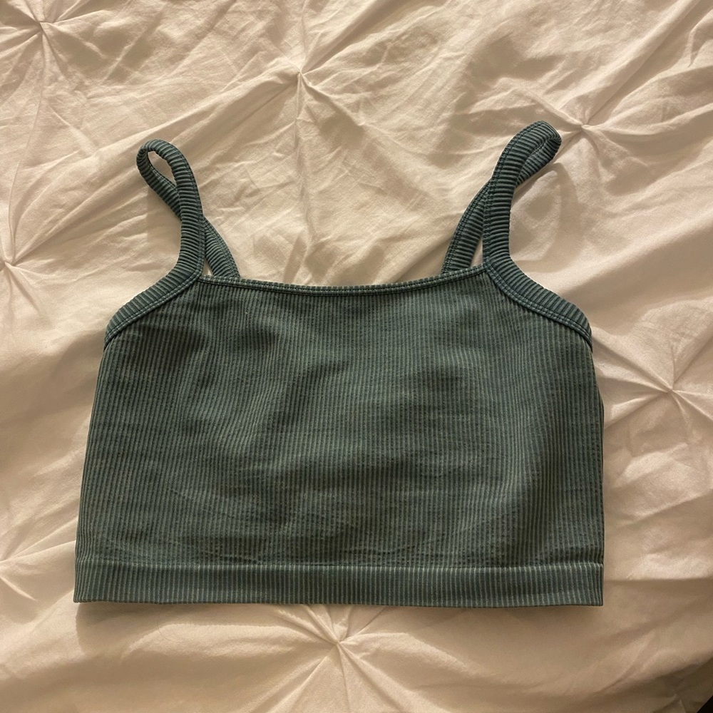 Teal crop top